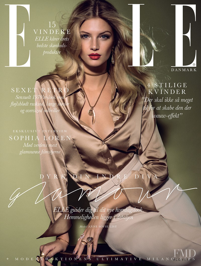 Anne-Sofie List featured on the Elle Denmark cover from March 2015
