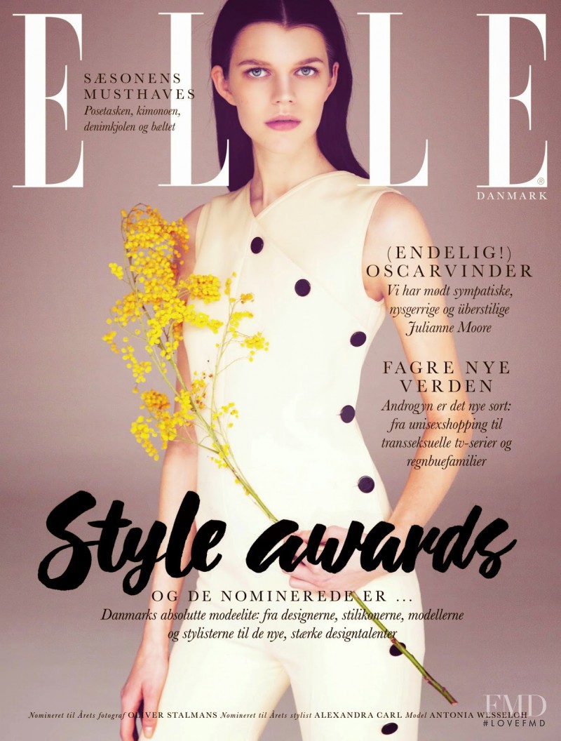 Antonia Wesseloh featured on the Elle Denmark cover from May 2015