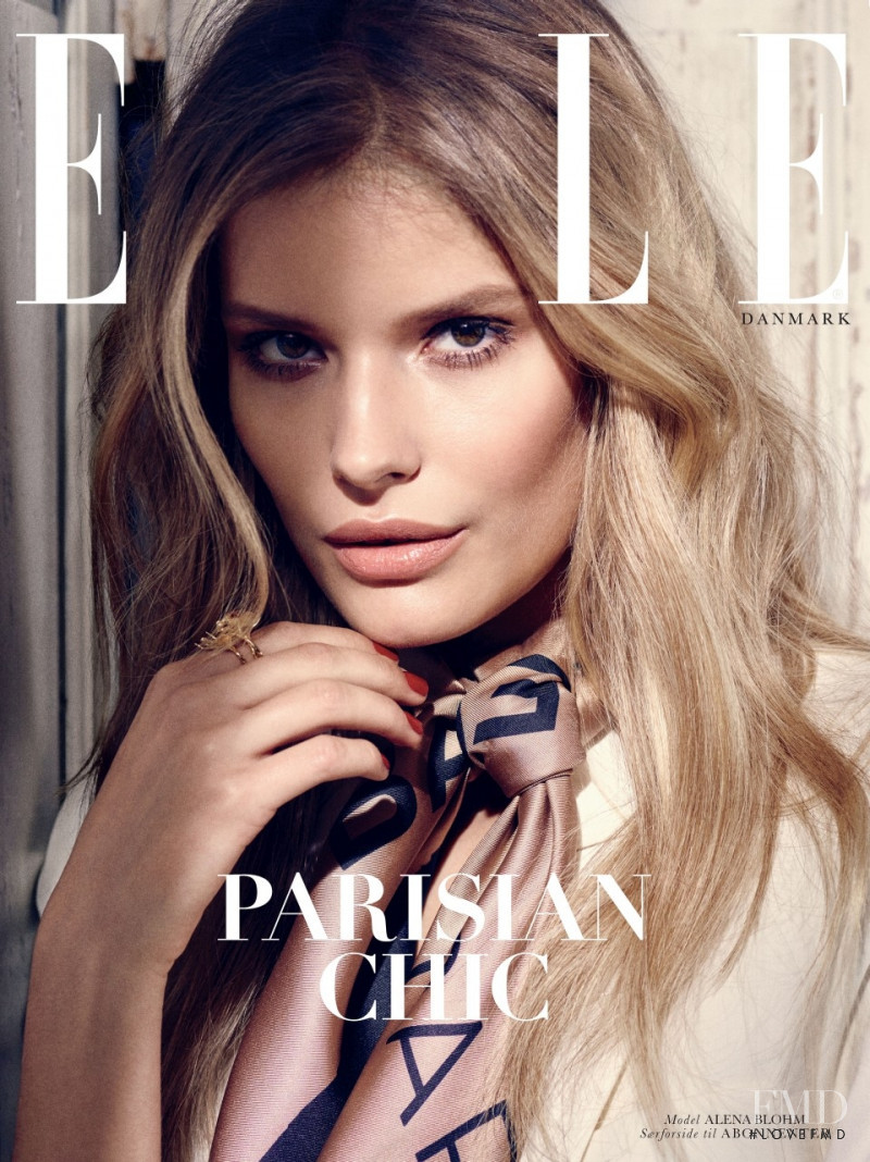 Alena Blohm featured on the Elle Denmark cover from June 2016