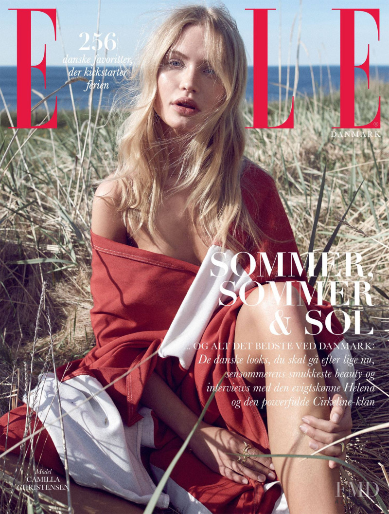 Camilla Forchhammer Christensen featured on the Elle Denmark cover from August 2017