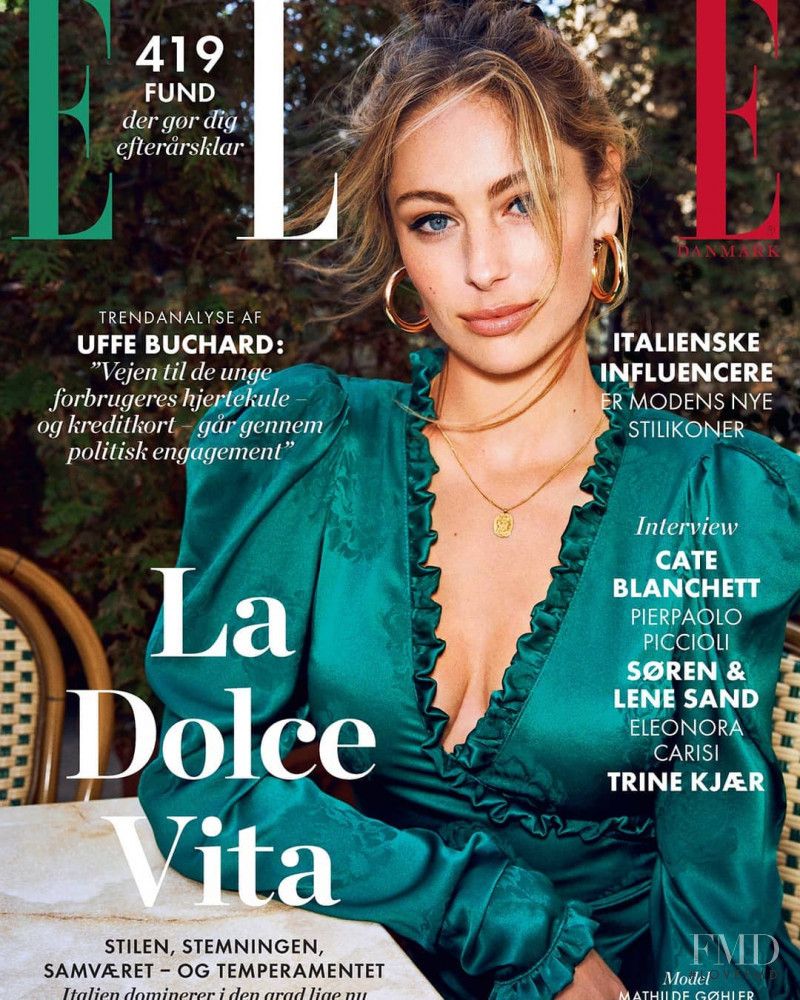  featured on the Elle Denmark cover from September 2018