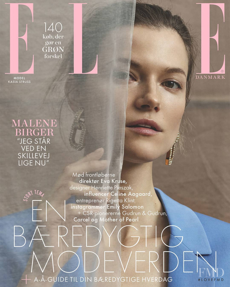 Kasia Struss featured on the Elle Denmark cover from April 2019