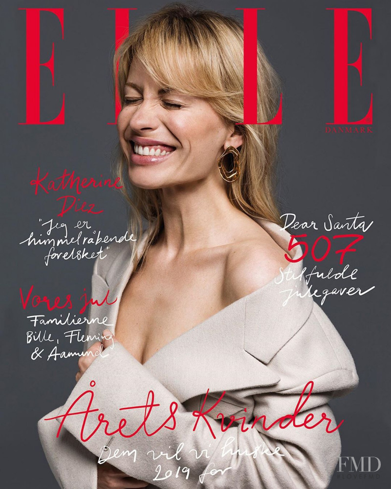 Katherine Diez featured on the Elle Denmark cover from December 2019