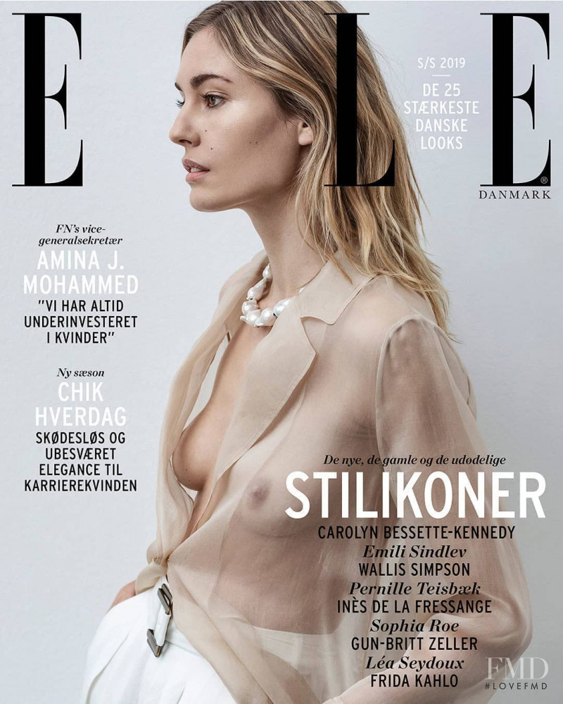 Nadja Bender featured on the Elle Denmark cover from February 2019