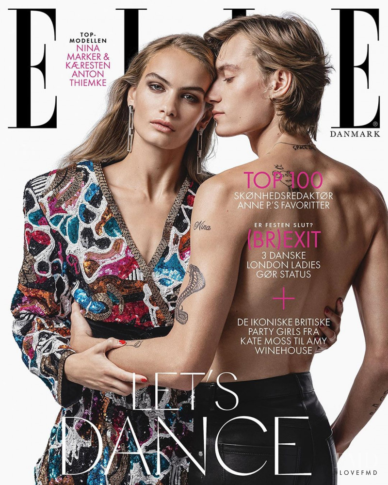 Nina Marker featured on the Elle Denmark cover from November 2019