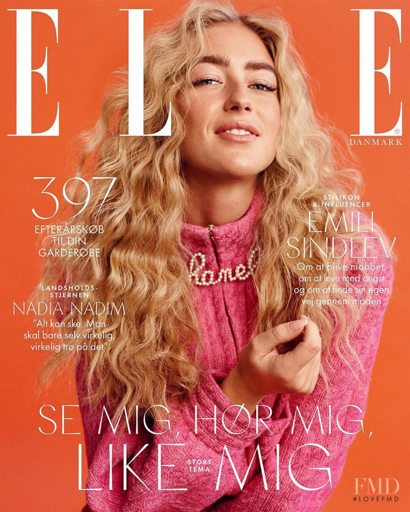 Emili Sindlev featured on the Elle Denmark cover from October 2019