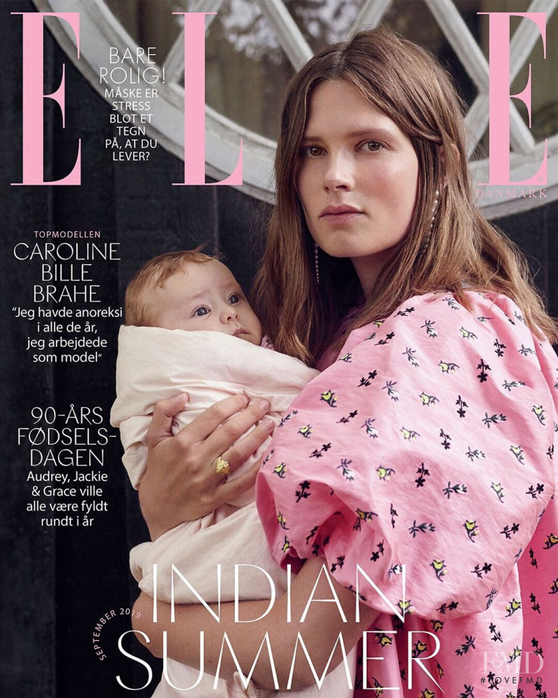 Caroline Brasch Nielsen featured on the Elle Denmark cover from September 2019