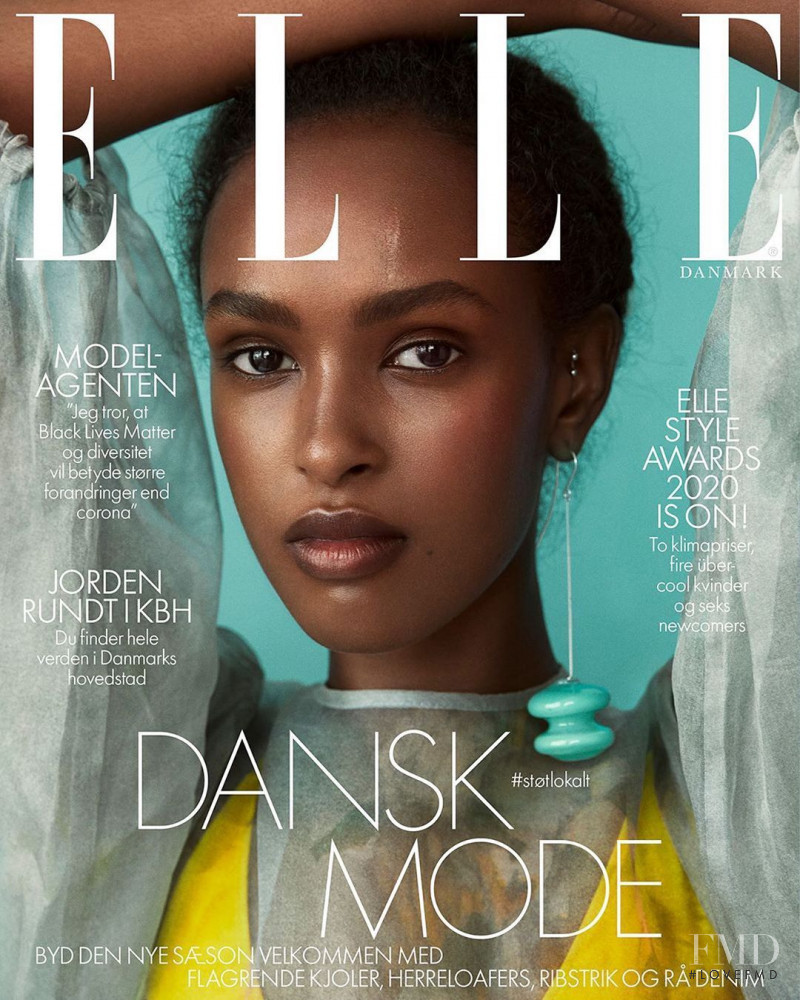 Warsan W featured on the Elle Denmark cover from August 2020