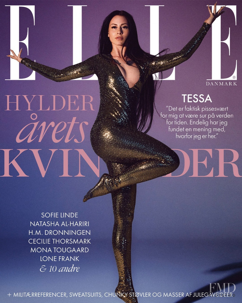 Theresa Ann Fallesen featured on the Elle Denmark cover from December 2020