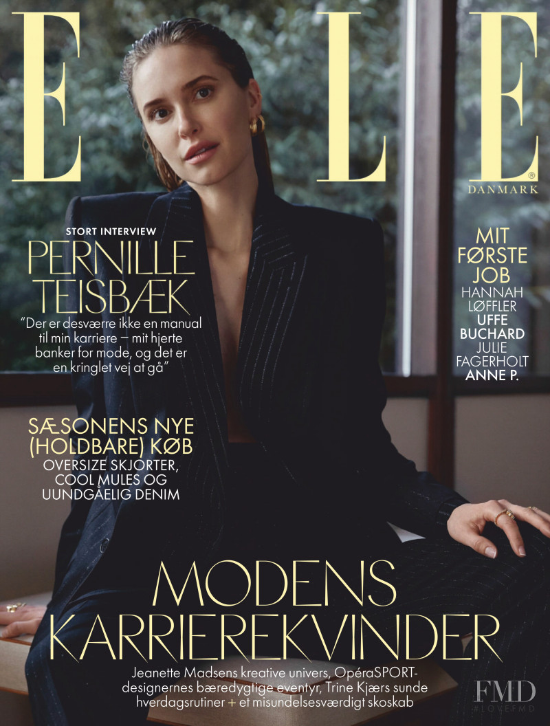 Pernille Teisbaek featured on the Elle Denmark cover from February 2020