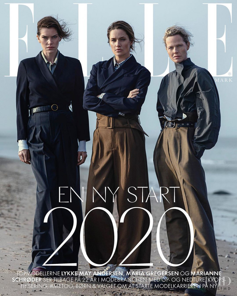 Marianne Schroder, May Andersen, Maria Gregersen featured on the Elle Denmark cover from January 2020