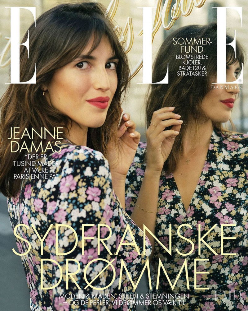 JeanneDamas  featured on the Elle Denmark cover from July 2020
