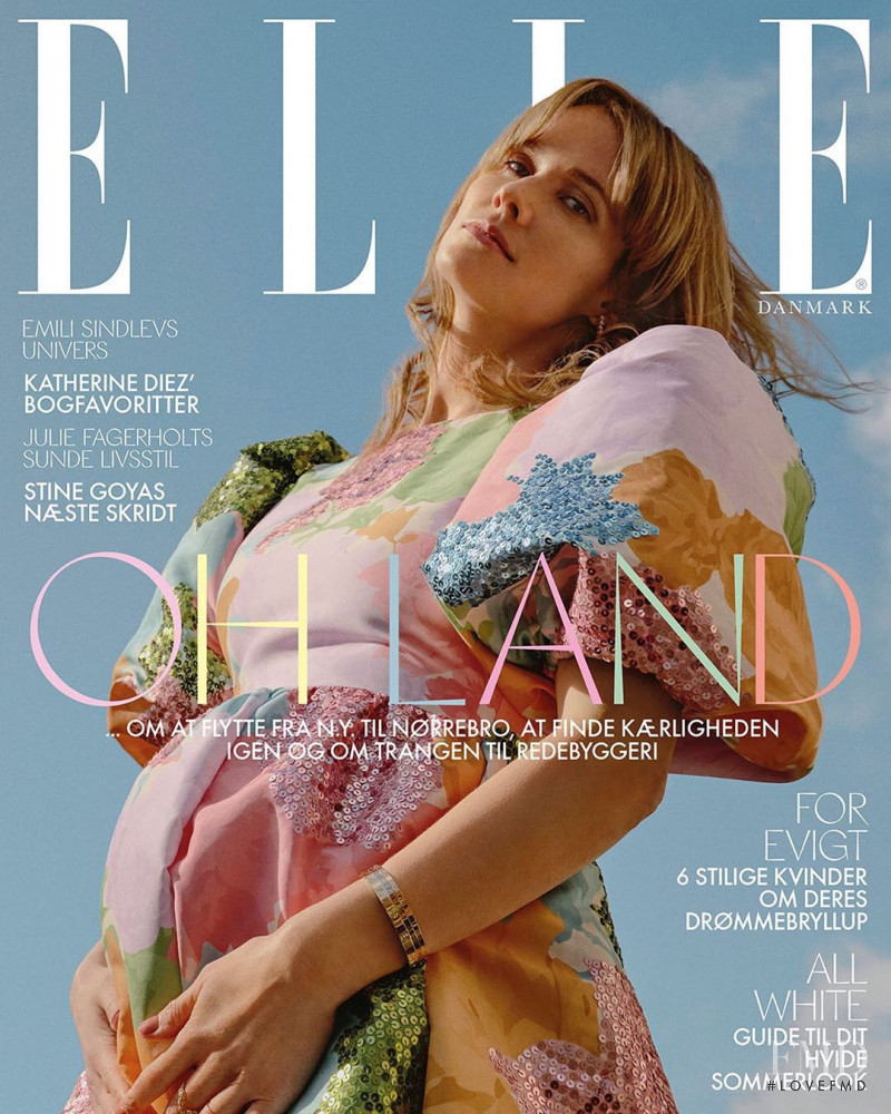 Nanna Oland Fabricius featured on the Elle Denmark cover from May 2020