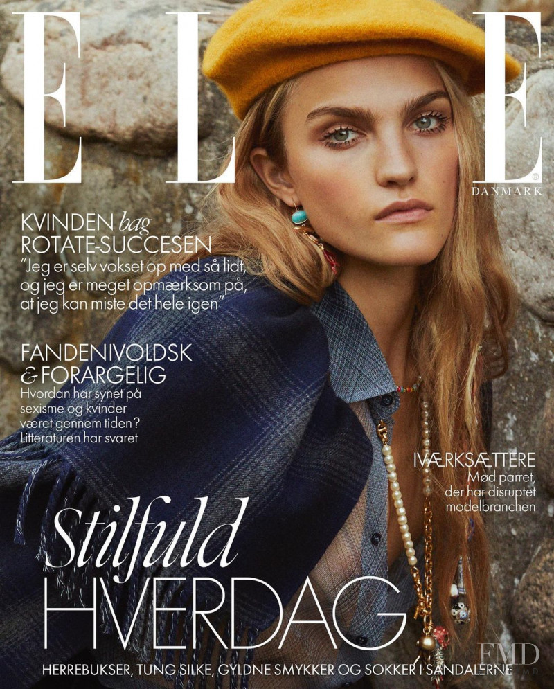 Josefine Lynderup featured on the Elle Denmark cover from November 2020