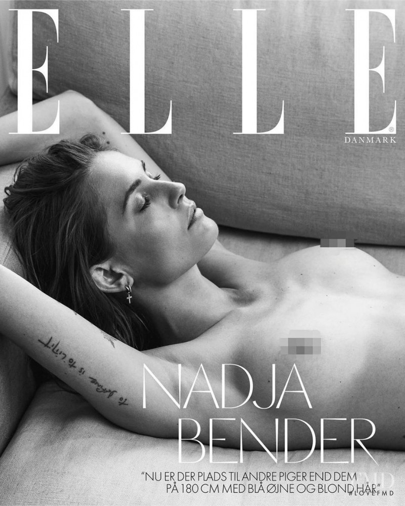 Nadja Bender featured on the Elle Denmark cover from September 2020