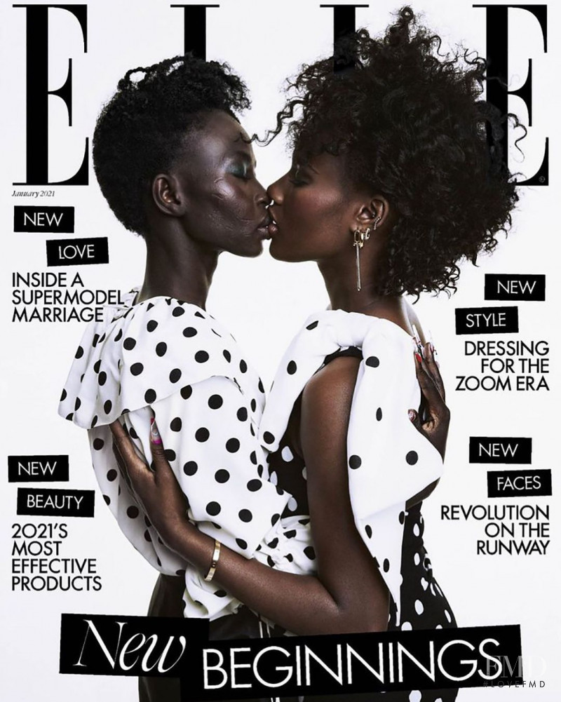 Alexus Ade featured on the Elle Denmark cover from January 2021