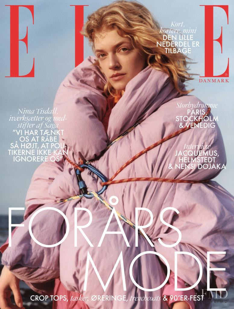 Eliza Kallmann featured on the Elle Denmark cover from March 2022