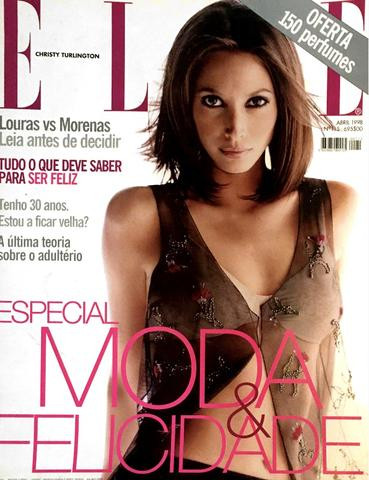 Christy Turlington featured on the Elle Portugal cover from April 1998