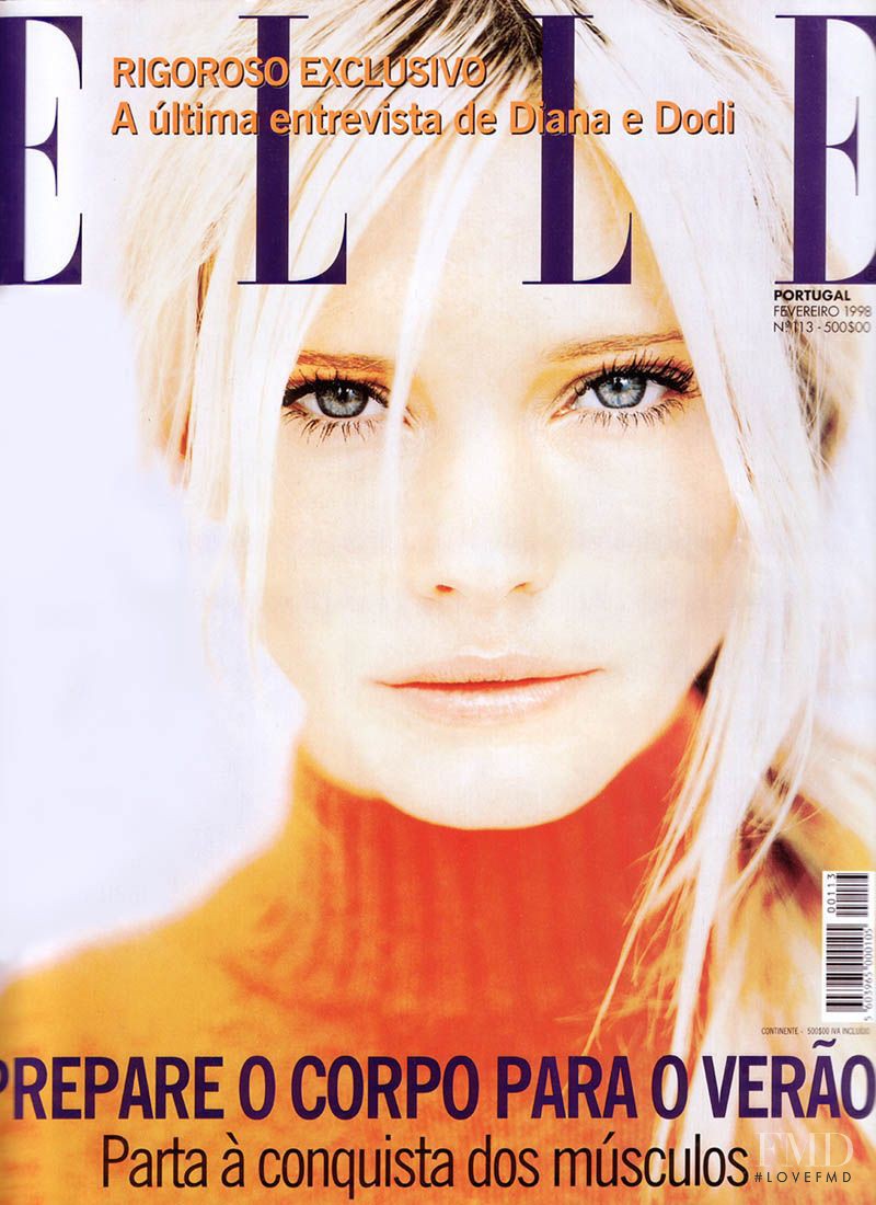 Karen Ferrari featured on the Elle Portugal cover from February 1998