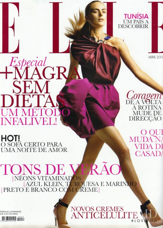 Yana Karpova featured on the Elle Portugal cover from April 2009