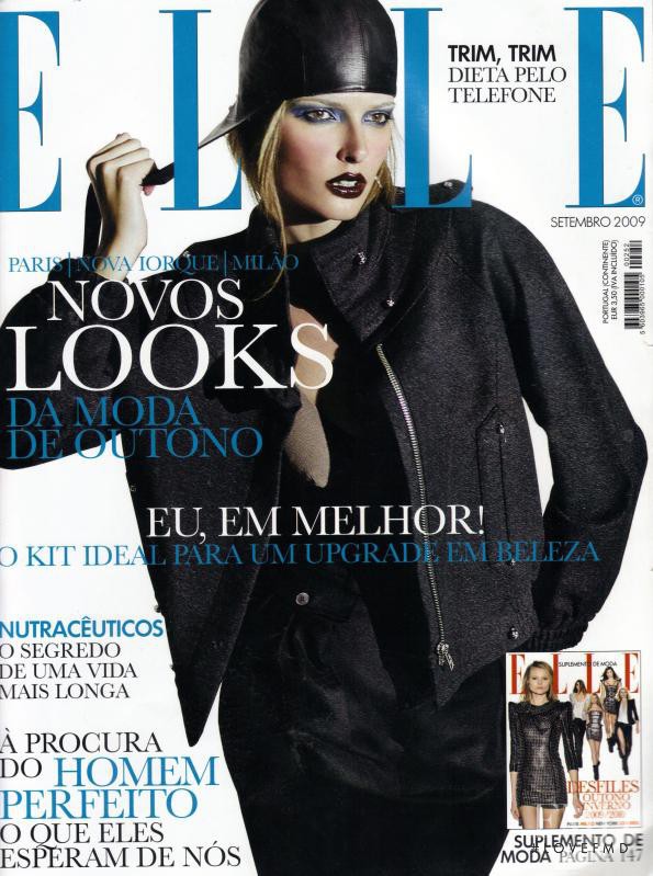 Marilia Krakhecke featured on the Elle Portugal cover from September 2009