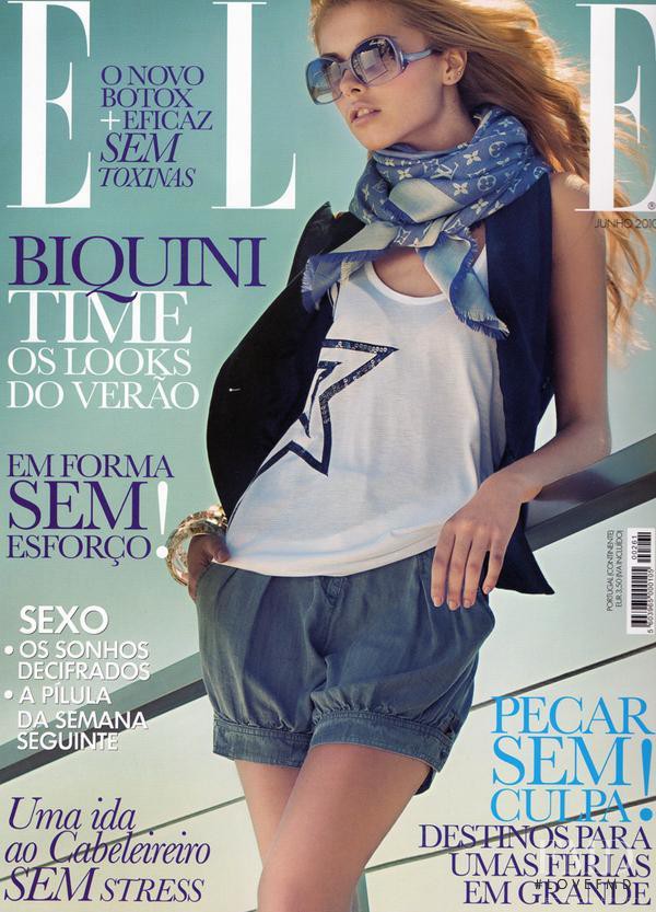 Alina Boyko featured on the Elle Portugal cover from June 2010