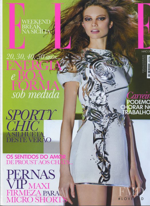 Ediely Scapinello featured on the Elle Portugal cover from May 2010