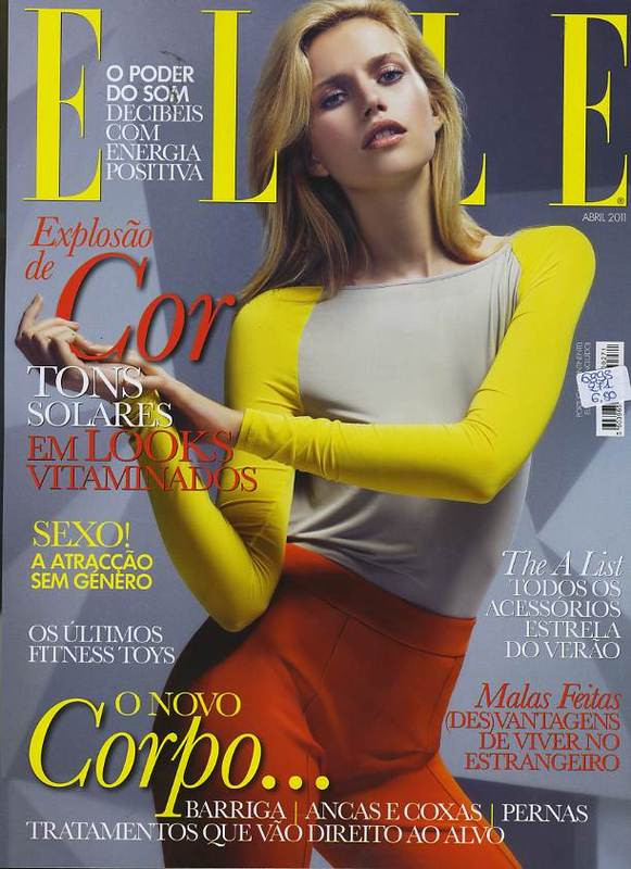 Cato van Ee featured on the Elle Portugal cover from April 2011