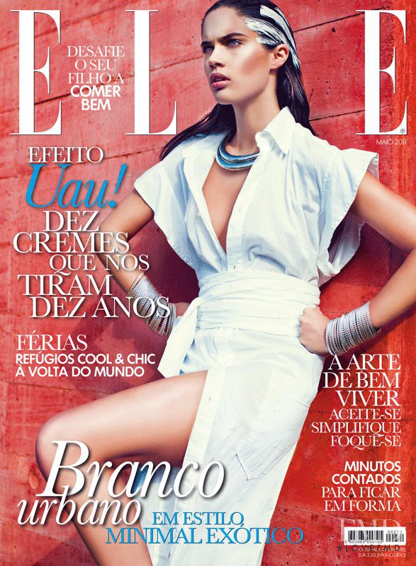 Sara Sampaio featured on the Elle Portugal cover from May 2011