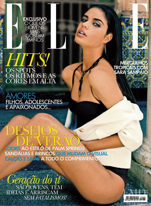 Sara Sampaio featured on the Elle Portugal cover from August 2012