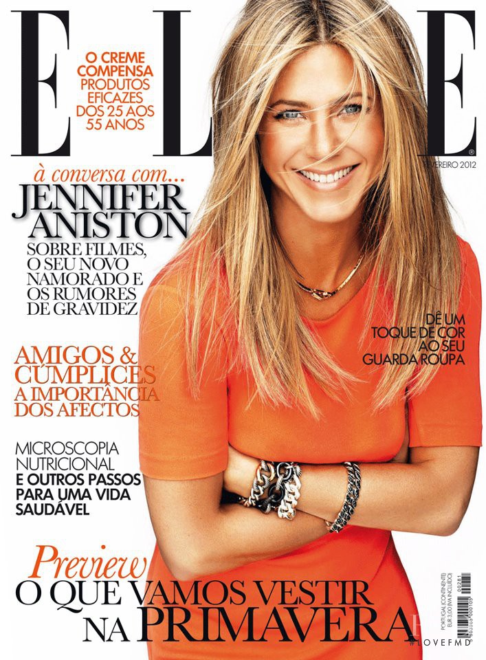 Jennifer Aniston featured on the Elle Portugal cover from February 2012