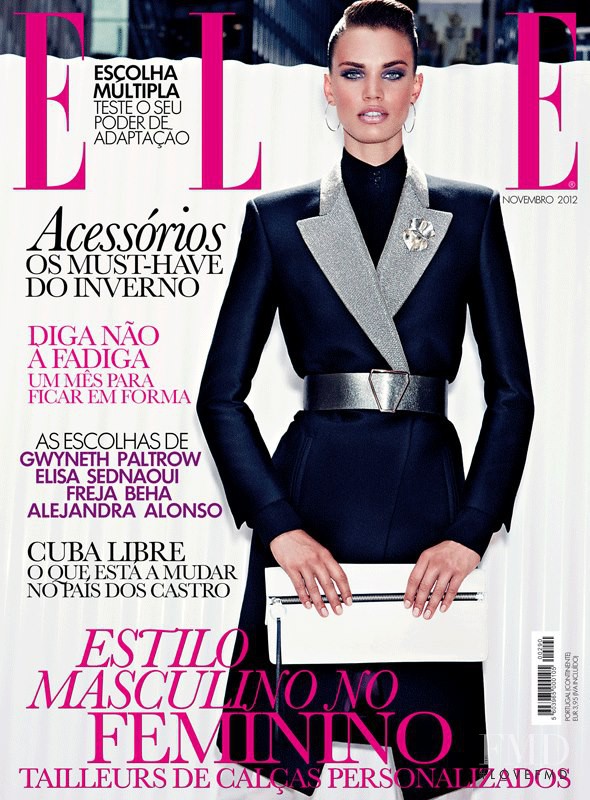 Rianne ten Haken featured on the Elle Portugal cover from November 2012