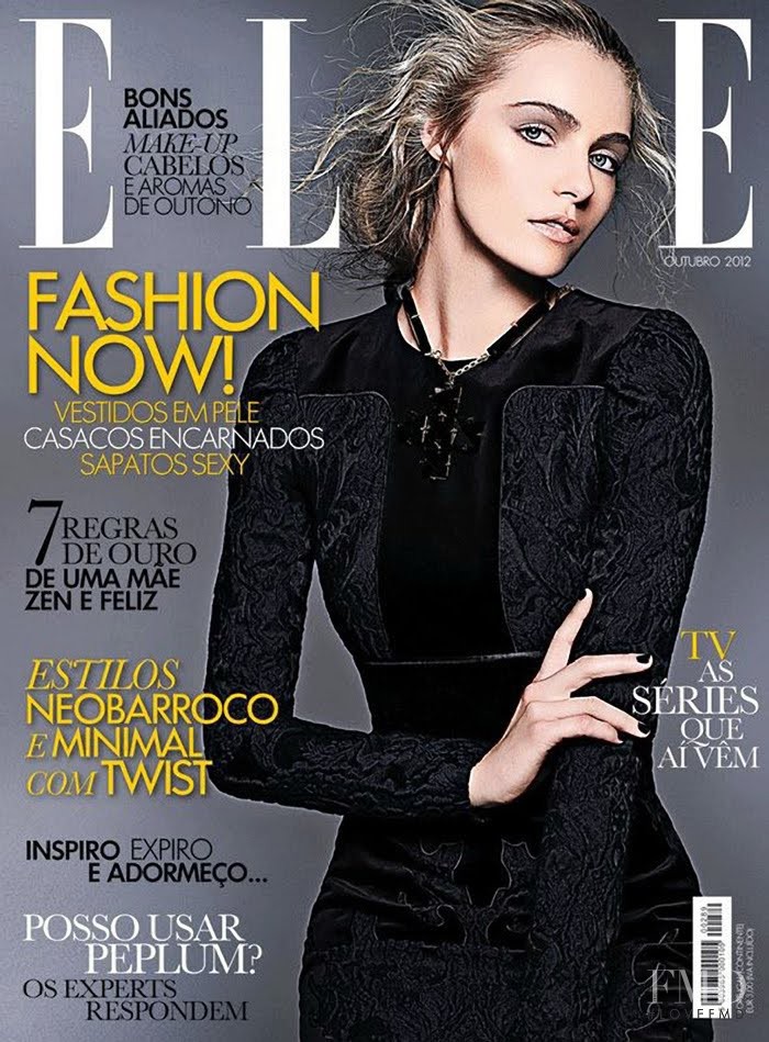 Valentina Zelyaeva featured on the Elle Portugal cover from October 2012