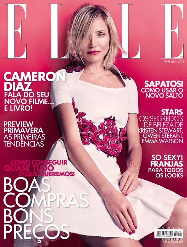 Cameron Diaz featured on the Elle Portugal cover from February 2013