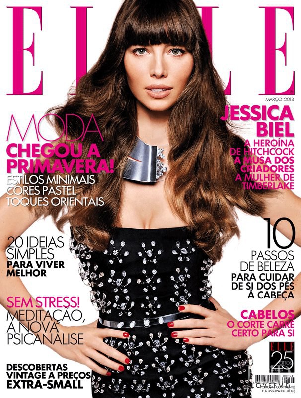 Jessica Biel featured on the Elle Portugal cover from March 2013