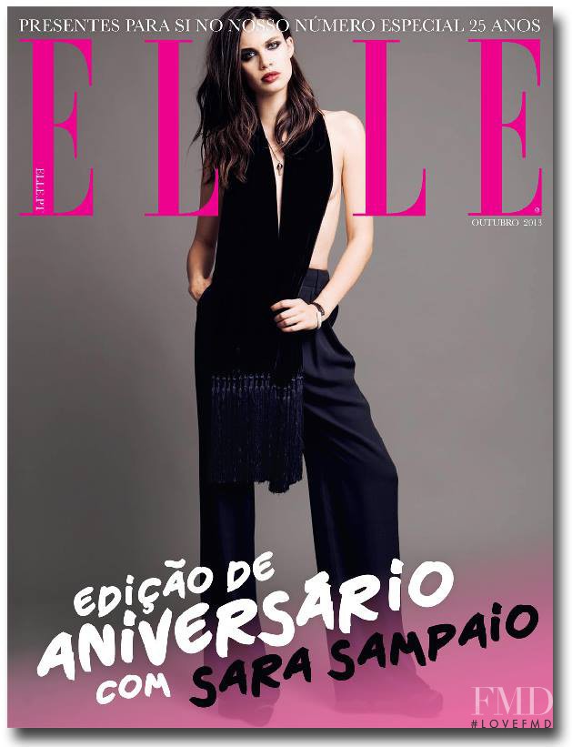 Sara Sampaio featured on the Elle Portugal cover from October 2013