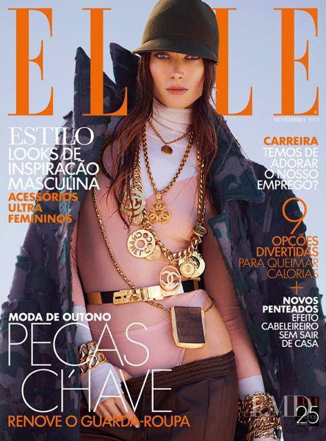 Jessica Miller featured on the Elle Portugal cover from September 2013