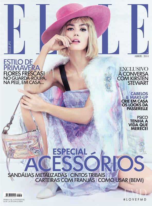 Sheila Marquez featured on the Elle Portugal cover from April 2014