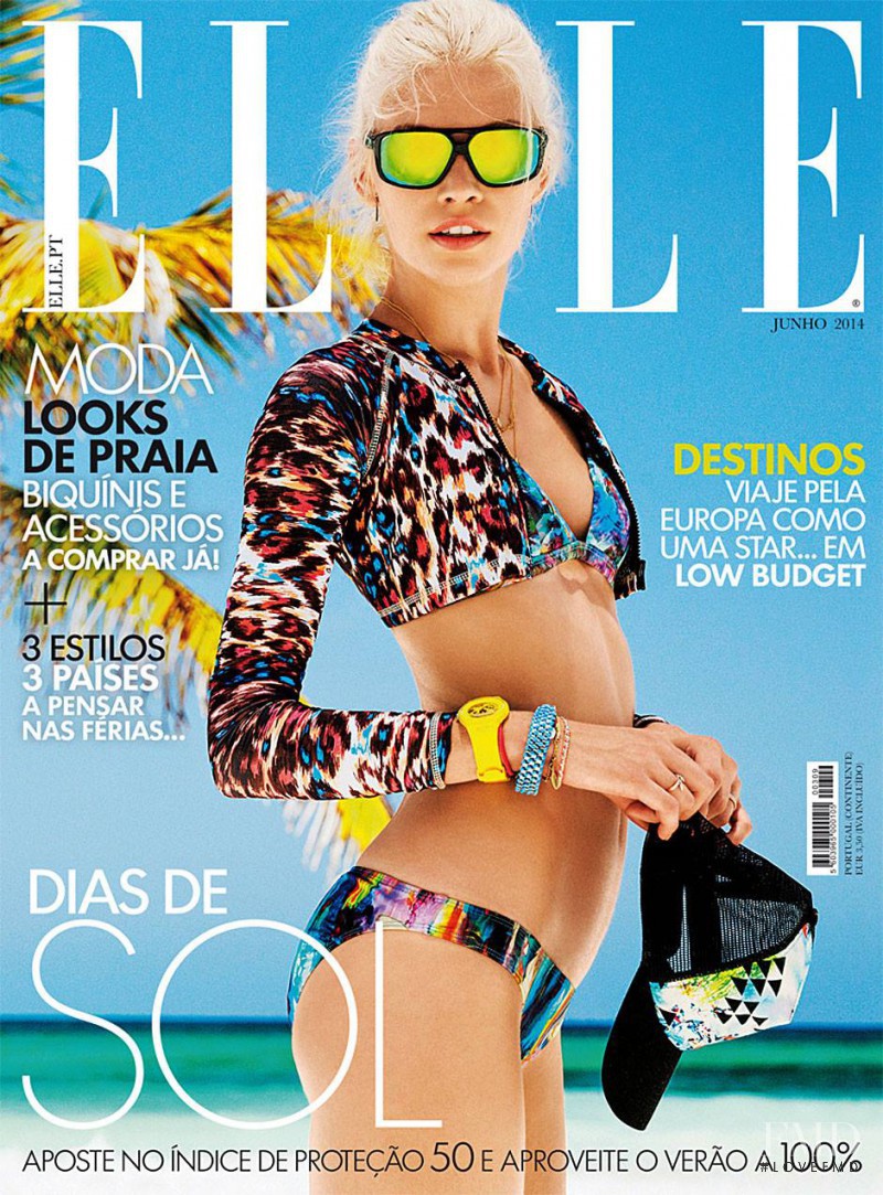 Aline Weber featured on the Elle Portugal cover from June 2014