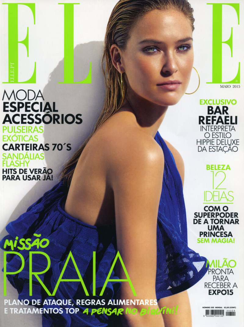Bar Refaeli featured on the Elle Portugal cover from May 2015