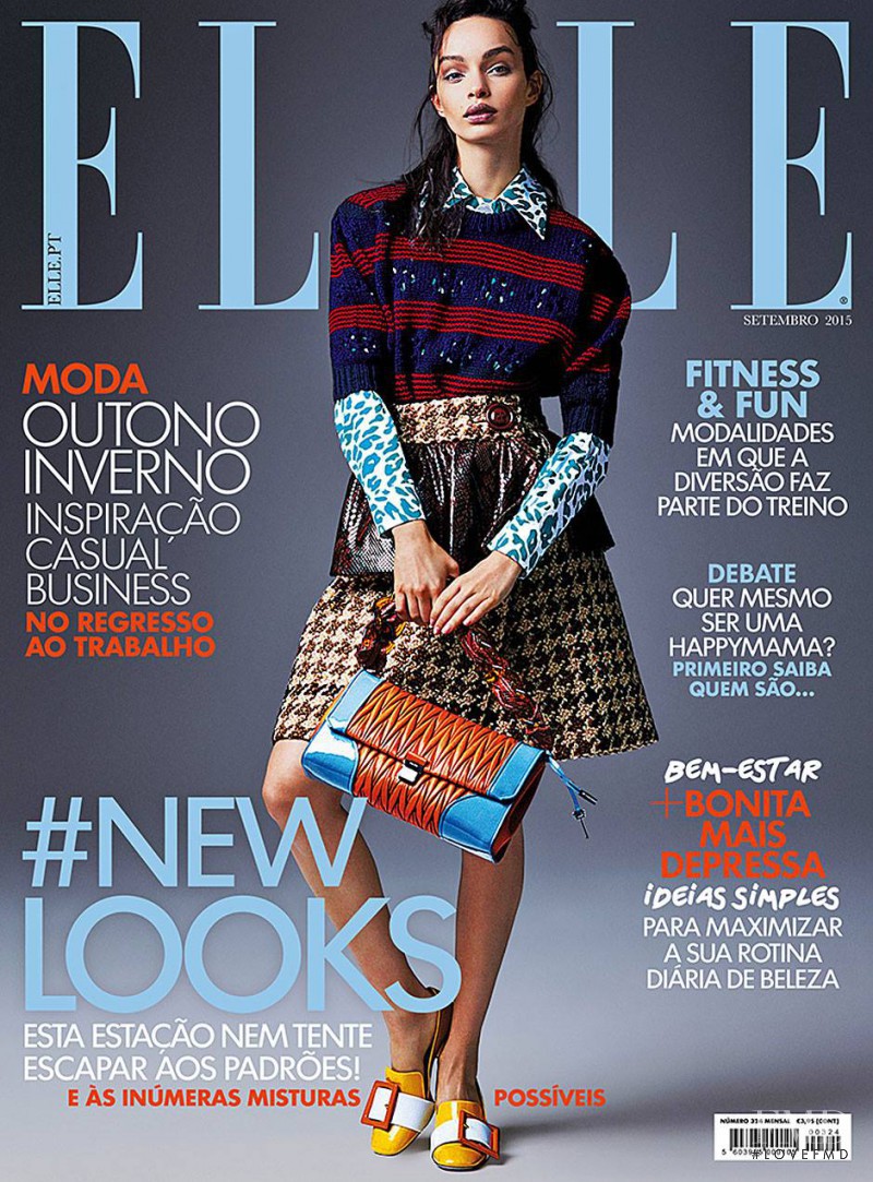 Luma Grothe featured on the Elle Portugal cover from September 2015