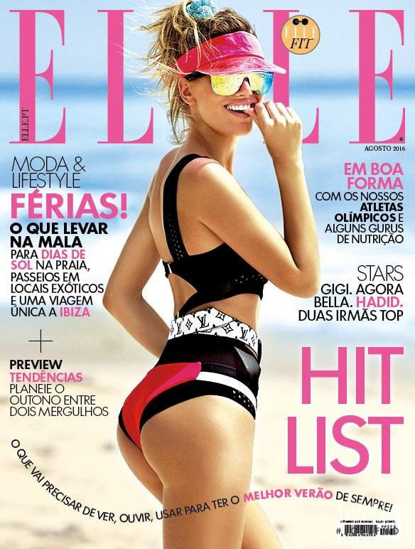 Bregje Heinen featured on the Elle Portugal cover from August 2016