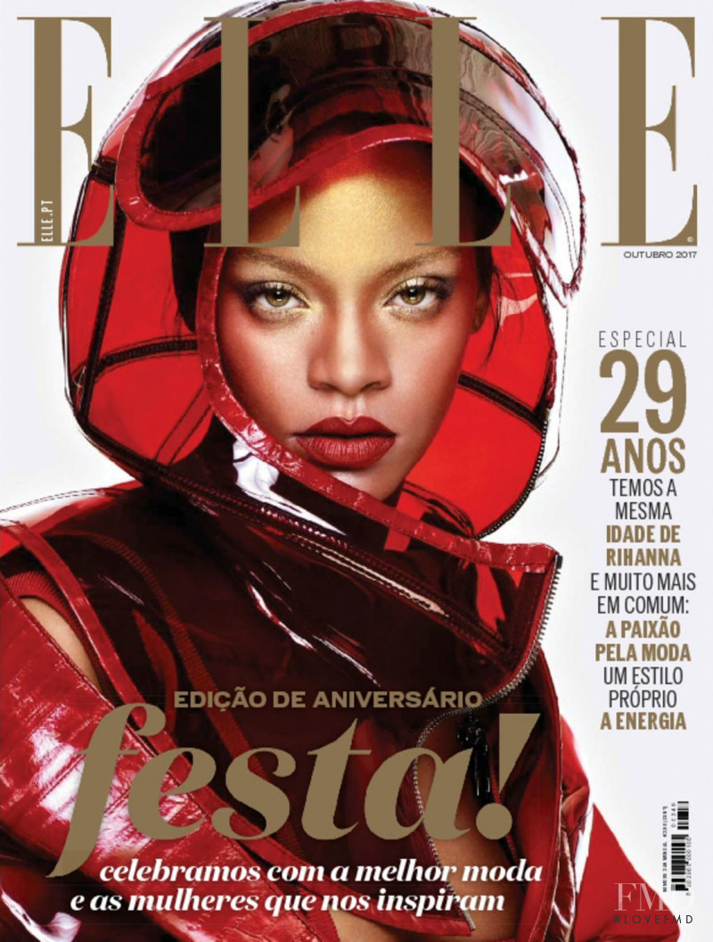 Rihanna featured on the Elle Portugal cover from October 2017