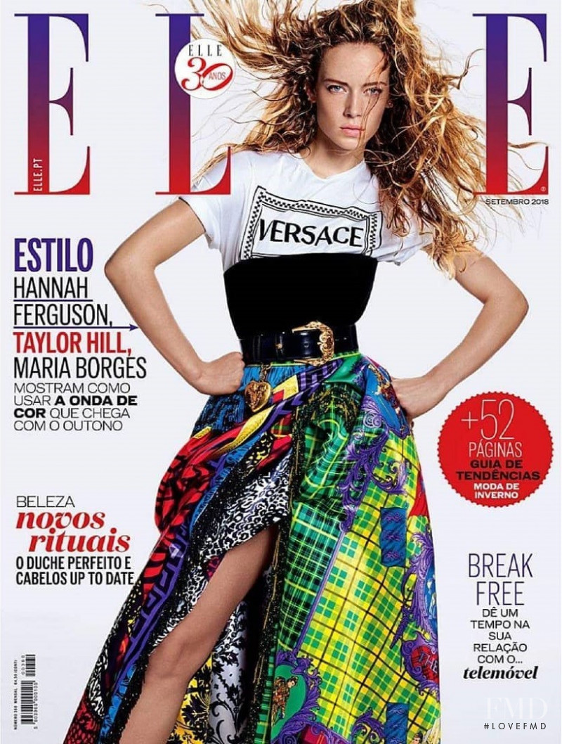 Hannah Ferguson featured on the Elle Portugal cover from September 2018