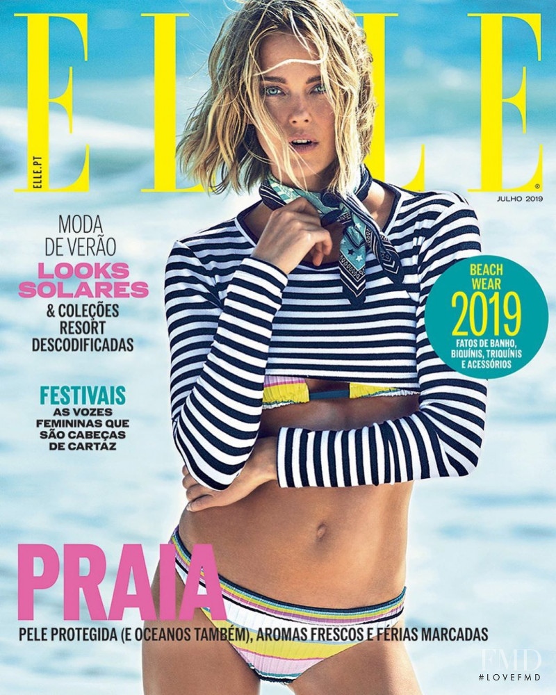 Shannan Click featured on the Elle Portugal cover from July 2019