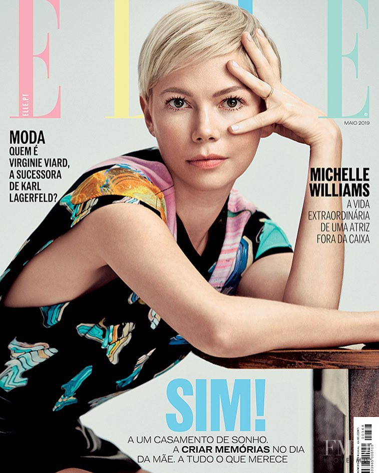 Michelle Williams featured on the Elle Portugal cover from May 2019