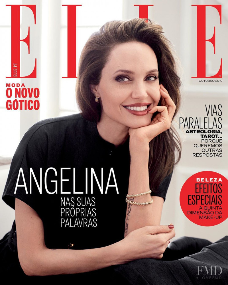 Angelina Jolie featured on the Elle Portugal cover from October 2019