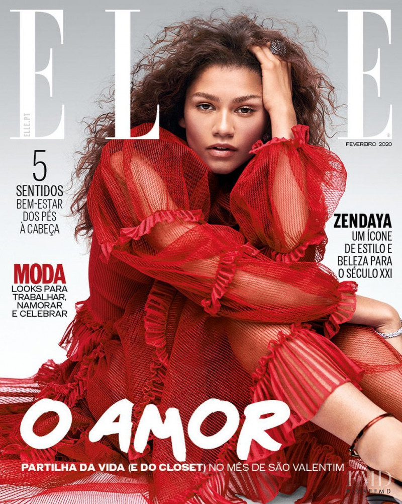 Zendaya featured on the Elle Portugal cover from February 2020