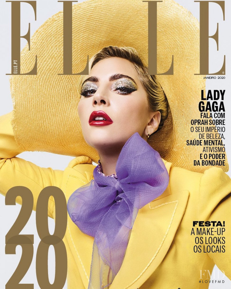 Lady Gaga featured on the Elle Portugal cover from January 2020
