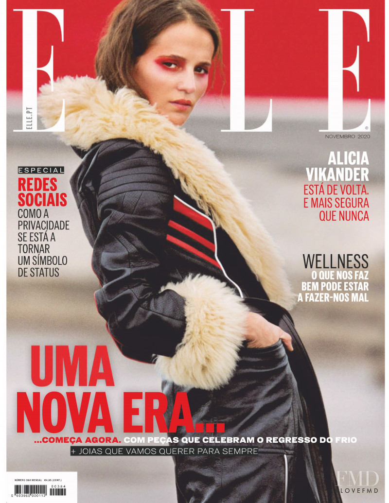 Alicia Vikander featured on the Elle Portugal cover from November 2020